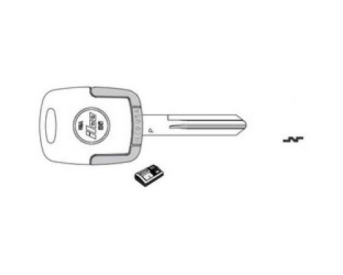 KABA ILCO CORP  EB3-P-SUB4 NP A61  IAX00003560              Vehicle Key Blade, P, Plastic Head Key, Brass, Nickel Plated, 61 Price Group, For Subaru