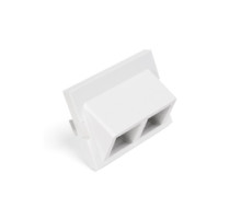 LEVITON  41294-2QW               MOS Insert, 2-Port QuickPort Adapter, 45 exit, 1.5 U, White