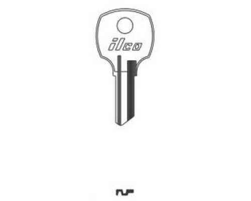 KABA ILCO CORP  1069N NP A02  AL2817602B              Cylinder Lock Key Blank, Brass, Nickel Plated, 2 Price Group, For National Cabinet Lock