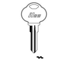 KABA ILCO CORP  1573E NP A04  AL01552002              Vehicle Key Blank, Brass, Nickel Plated, 4 Price Group, For The Club