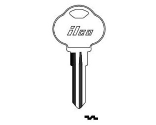 KABA ILCO CORP  1573E NP A04  AL01552002              Vehicle Key Blank, Brass, Nickel Plated, 4 Price Group, For The Club