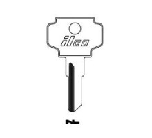 KABA ILCO CORP  K1122B NP A13  IAA36739022              Cylinder Lock Key Blank, Brass, Nickel Plated, 13 Price Group, For Bargman