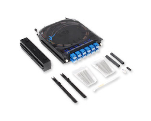 CORNING CCH-CS24-A9-P00RE        CCH Pigtailed Splice Cassette 24 F, LC UPC Duplex, Single-mode OS2 , Single-fiber 250 um