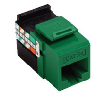 LEVITON  5G108-RV5               GigaMax 5e QuickPort Connector, UTP Category 5e, 110 Style Termination, Universal Wiring, Green