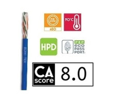 BERK-TEK  10163780               UTP Cable, Plenum, 23 AWG, Solid, Cat 6, 4-Pair, 2-Conductor, 0.22