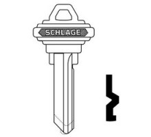 SCHLAGE ALLEGION BRAND  35-130-C-XQ06-878        Door Lock Cylinder Key Blank, Classic, Conventional, Plain Bow, 5-Pin Cylinder, C Keyway, Nickel Silver, With DO NOT DUPLICATE Stamp