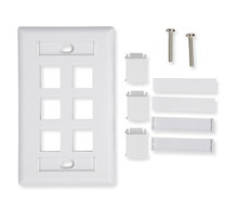 BELDEN  AX102251               KeyConnect Faceplates 6-Port, with ID Windows, Single Gang, Flush