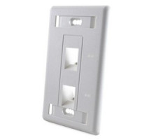 COMMSCOPE ENTERPRISE SOLUTIONS  1-1375155-1  1-1375155-1              Angled Faceplate, 2-Port, Electrical Ivory