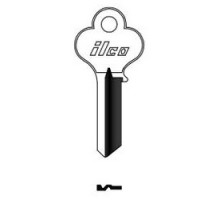 KABA ILCO CORP  X1014L NP A06  AL0109600B              Cylinder Lock Key Blank, Brass, Nickel Plated, 6 Price Group, For Import