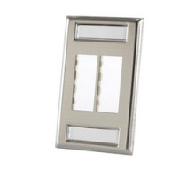 ORTRONICS 403STJ14        TracJack faceplate, stainless, four-port single gang