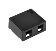 LEVITON  41089-2EP               QuickPort Surface Mount Housing, 2-Port, Black, Includes 1 Blank QuickPort Insert