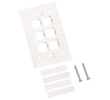 COMMSCOPE ENTERPRISE SOLUTIONS  108168584  M16L-262              L Type Flush Mounted Faceplate, Six Port White