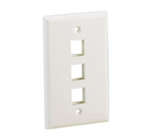 PANDUIT  NK3FNWH               NK 3Pt SG FlushMnt.Faceplate WH EA