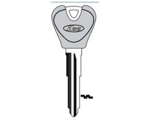 KABA ILCO CORP  H65-P NP A09  AJ01438012              Vehicle Key Blank, Plastic Head, Brass, Nickel Plated, 9 Price Group, For Ford