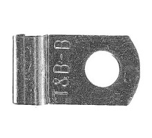 THOMAS & BETTS  E271               Non-insulated Flag Terminal, Length .99 Inches, Width .50 Inches, Bolt Hole 1/4 Inch, Wire Range #6 AWG, Copper, Tin Plated