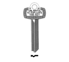 KABA ILCO CORP  1A1B1 NS A30  IAR63826133              Key Blank, Look-Alike, B Keyway, Natural Nickel Silver, 5 Price Group, For Best/Falcon
