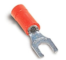 THOMAS & BETTS  TV14-6LFD-XV               Vinyl Insulated Double Crimp Locking Fork Wire Range 16-14 Bolt Hole #6, Blue