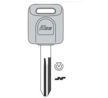 KABA ILCO CORP  INF45-PT NS               Vehicle Key Blank, Brass, Nickel Plated, For 1998 to 2002 Year Nissan/Infiniti Model
