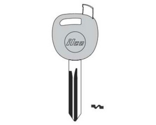 KABA ILCO CORP  B111-GTS NP A71  AJ00001420              Vehicle Key Shell, Look-Alike, Brass, Nickel Plated, With GTI Transponder, For General Motors