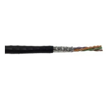 BELDEN BAV  2183P 010A1000               4K UHD Media Cable, 23 AWG, 4-Pair, Solid Bare Copper Conductor, Plenum, F/UTP O/A Foil Shield, Helical TC Drain, Solid FEP Insulation, FEP Rod Filler, Corrugated Flex Shield, Rip Cord, Flamarrest Ja