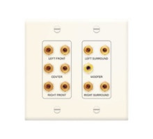 ON-Q/LEGRAND  F9004IV               5.1 Home Theater Outlet Strap, Pre-Configured, Decorator, 2-Gang, 11-Port, ABS Plastic, Ivory