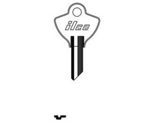 KABA ILCO CORP  1096EN NP A08  AA28784002              Cylinder Lock Key Blank, Brass, Nickel Plated, 8 Price Group, For Elgin/Chicago