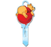 HOWARD KEYS  SC1-D74               Decorative Key Blank, Schlage, Disney Winnie the Pooh Design on Front, Bees and Hive Design on Back, Individually Carded