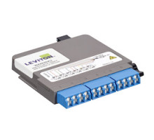 LEVITON U1LSM1-UNN        HDX OS2 CASSETTE 12F BLUE  MTP MALE TO LC SHUTTERED UNIVERSAL POLARITY