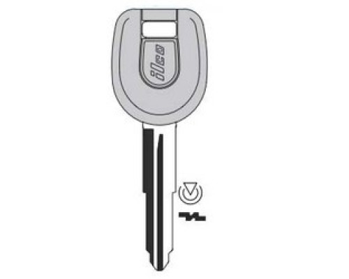KABA ILCO CORP  MIT17A-PT NP  IAX00004242              Vehicle Key Blank, Transponder Key, Brass, Nickel Plated, For Mitsubishi