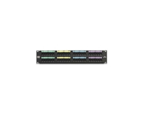 LEVITON  5G596-U48               GigaMax 5e Universal Patch Panel, 48-Port, 2RU, Category 5e, Includes Cable Management Bar