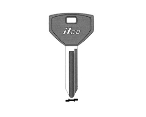 KABA ILCO CORP  Y155-P NP A09  AJ01448052              Vehicle Key Blank, Plastic Head, Brass, Nickel Plated, 9 Price Group, For Chrysler