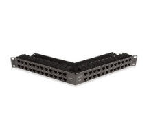 SIEMON COMPANY  Z6A-PNL-U48K               Copper, Patch Panel, ZMAX, with Jacks, UTP, Category 6A, 48 Port, Flat, 1U, Black, Fixed Wire Manager