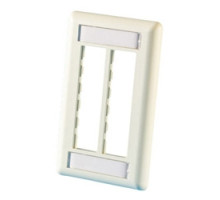 ORTRONICS 40300545-99        TracJack Faceplate, six-port single gang , plastic, Wiremold Ivory
