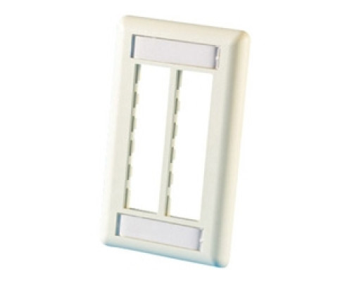 ORTRONICS 40300545-99        TracJack Faceplate, six-port single gang , plastic, Wiremold Ivory