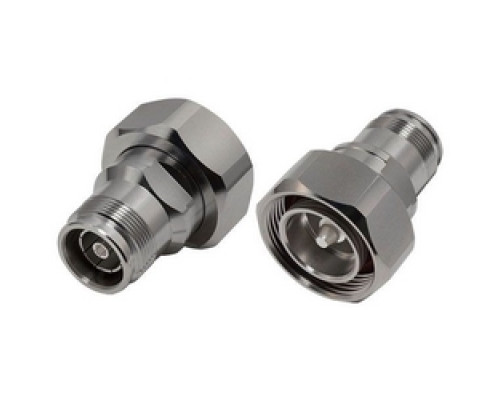 R F INDUSTRIES LTD  RFD-1687-4               Coaxial Adapter, Low PIM, 4.3-10 Female to 7-16 DIN Male, Straight, 5500 MHz Frequency, Whiter Bronze Body Plating, Silver Contact Plating, PTFE Dielectric
