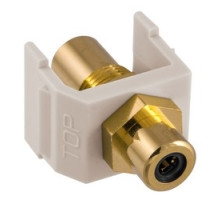 HUBBELL PREMISE WIRING  SFRCBKFF               Snap-Fit, Audio/Video Connector, RCA Gold Pass-thru, F/FCoupler, Office White/Black