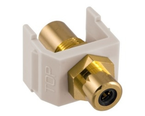 HUBBELL PREMISE WIRING  SFRCBKFF               Snap-Fit, Audio/Video Connector, RCA Gold Pass-thru, F/FCoupler, Office White/Black