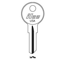 KABA ILCO CORP  1677 NP A03  AA00019712              Vehicle Key Blank, Brass, Nickel Plated, 3 Price Group, For E-Z GO