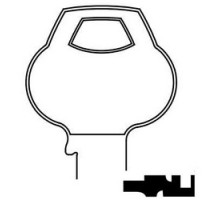 CORBIN RUSSWIN INC  N3-6PIN-11               Door Lock Key Blank, Obverse, Cylinder, Single-Section, Standard, 6-Pin, N-Class Bitting, Plain Bow
