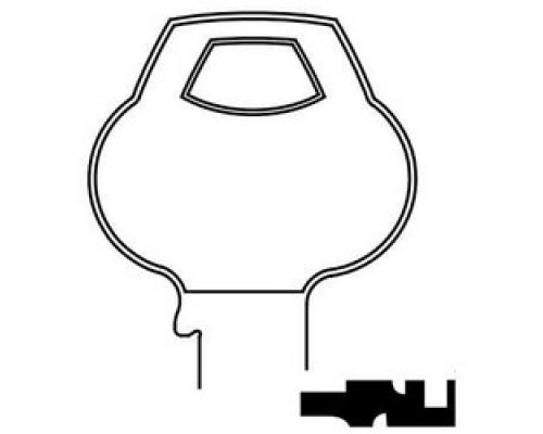 CORBIN RUSSWIN INC  N3-6PIN-11               Door Lock Key Blank, Obverse, Cylinder, Single-Section, Standard, 6-Pin, N-Class Bitting, Plain Bow