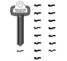 KABA ILCO CORP  1A1A1 NS A30  IAR63826123              Key Blank, Look-Alike, A Keyway, Natural Nickel Silver, 5 Price Group, For Best/Falcon