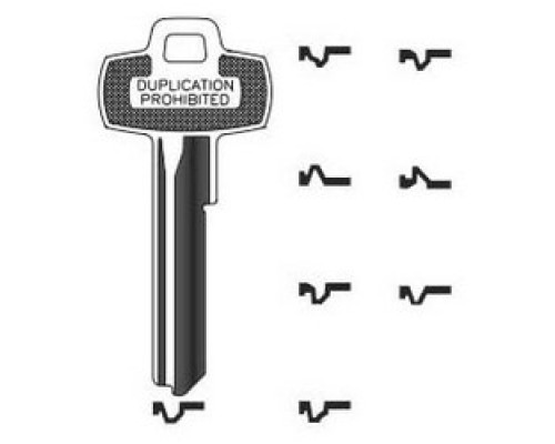 KABA ILCO CORP  1A1WA1 NS A55  IAR00000293              Key Blank, Look-Alike, WA Keyway, Natural Nickel Silver, 15 Price Group, For Best