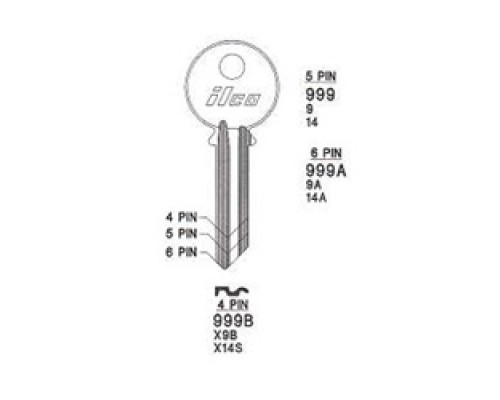 KABA ILCO CORP  999A-HNBL-DND A06               999A-HNBL-DND A06       YALE 6-PIN,DO NOT DUPLICATE  BRASS