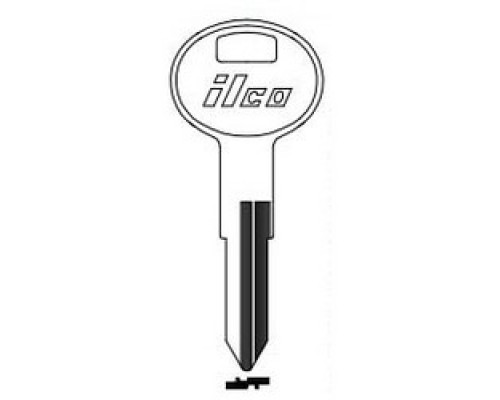 KABA ILCO CORP  DA28 NP A04  X124              Vehicle Key Blank, Brass, Nickel Plated, 4 Price Group, For Infiniti/Nissan, Nissan