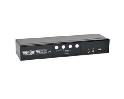 TRIPP LITE  B004-DUA4-HR-K               4-Port DVI Dual-Link / USB KVM Switch w/ Audio and Cables