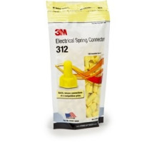 3M  312  7010328125              Wire Connector, Twist-On, 22 to 8 AWG, 600 Volt, Nylon Insulation, Yellow Color
