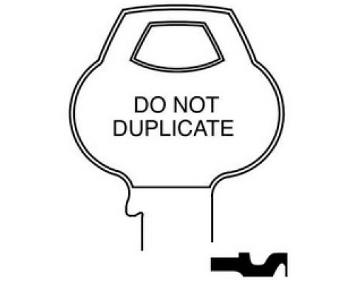 CORBIN RUSSWIN INC  981-6PIN-12               Door Lock Key Blank, Cylinder, Single-Section, Standard, 6-Pin, 981-Class Bitting, DND Bow