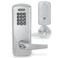 SCHLAGE ALLEGION BRAND  CO100-993R70KP-RHO-626-L-RHR 4B 134        Programmable Keypad Lock, Right Handed Reverse, Rhodes Lever, CVR Exit Trim Chassis, 4 AA Battery, Satin Chrome Plated, Without KIL Cylinder, For Classroom/Storeroo