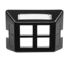 HUBBELL PREMISE WIRING  FP4BK               Plate, Furniture, Std, 4Port, Black