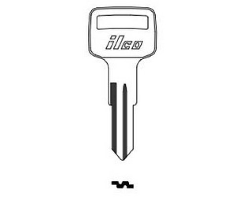 KABA ILCO CORP  VR61S NP A20               Vehicle Key Blank, Brass, Nickel Plated, 20 Price Group, For Peugeot, Renault, Vesper